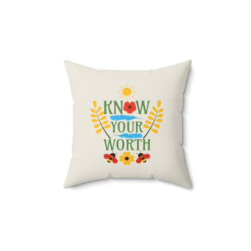 Know Your Worth - Self-Love Pillow